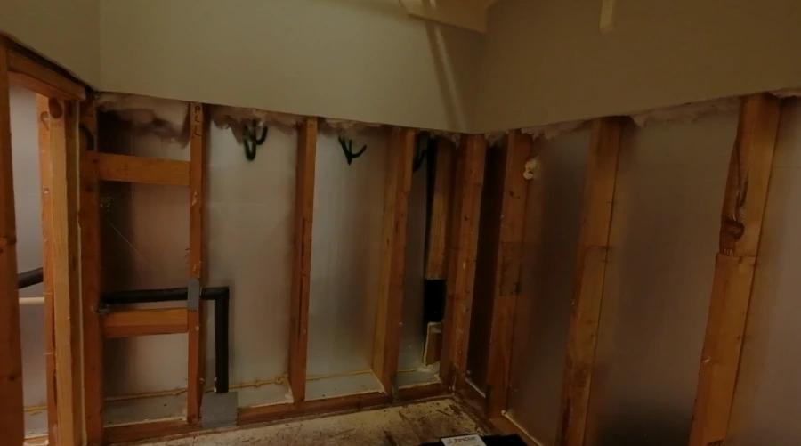Sewage cleanup drywall removal Bellevue WA